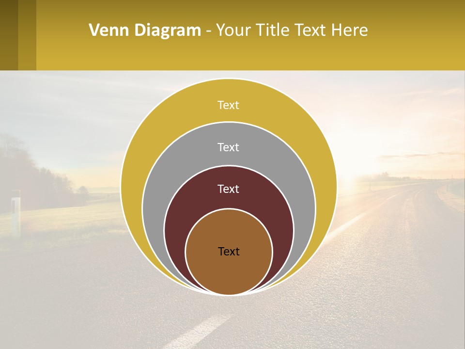 The Road Into The Distance PowerPoint Template