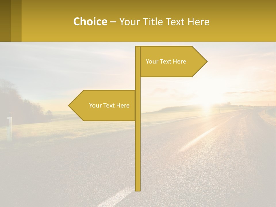 The Road Into The Distance PowerPoint Template