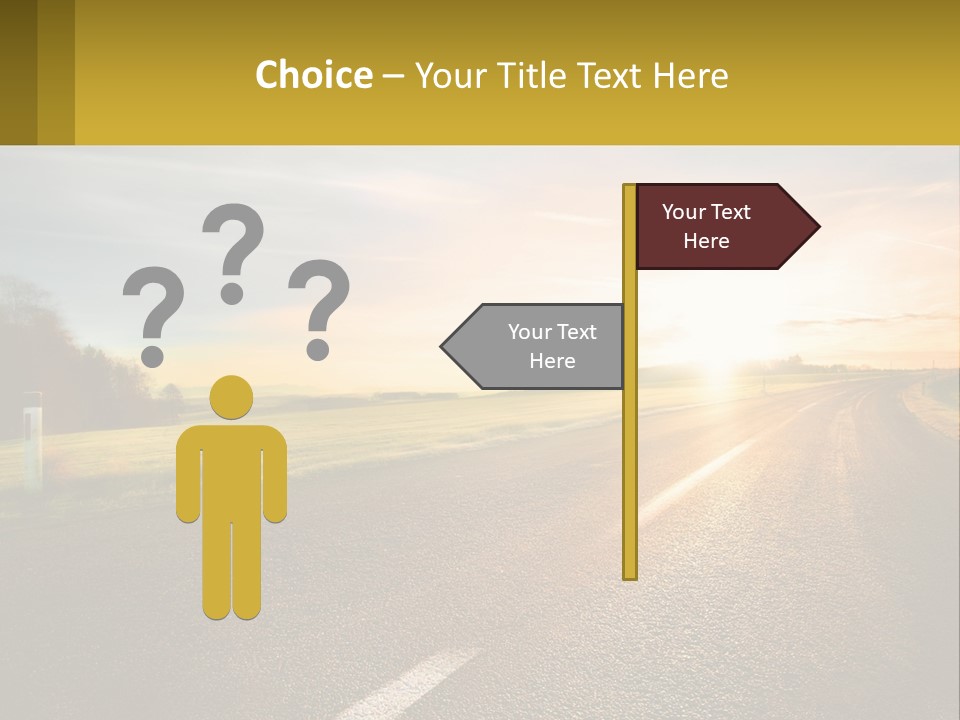The Road Into The Distance PowerPoint Template