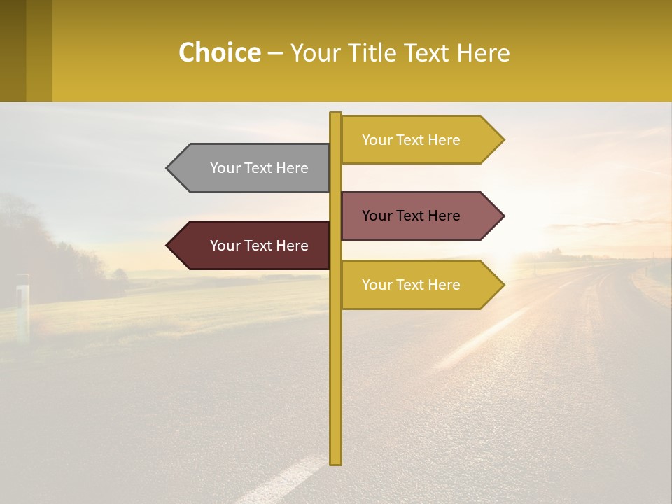 The Road Into The Distance PowerPoint Template