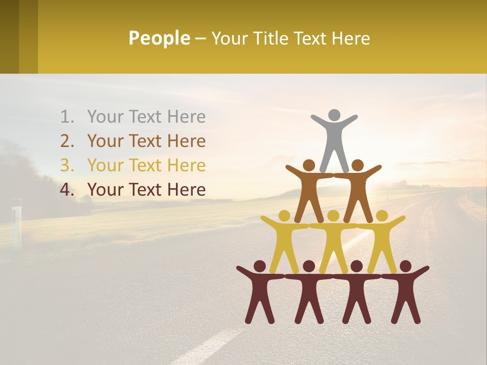 The Road Into The Distance PowerPoint Template