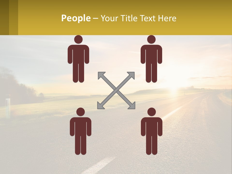 The Road Into The Distance PowerPoint Template