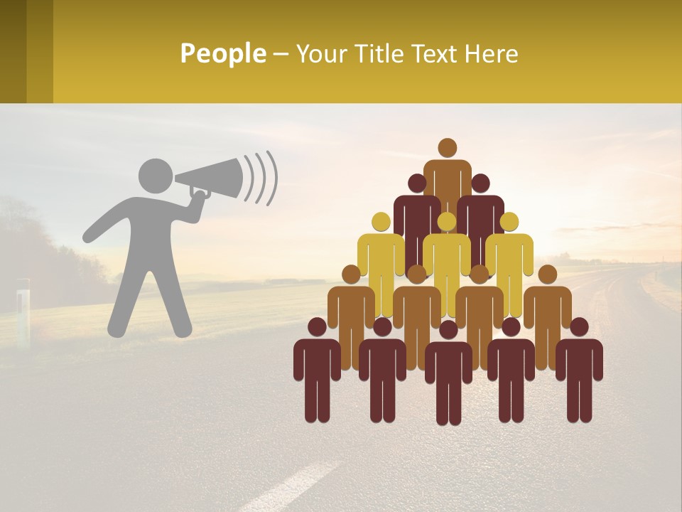 The Road Into The Distance PowerPoint Template