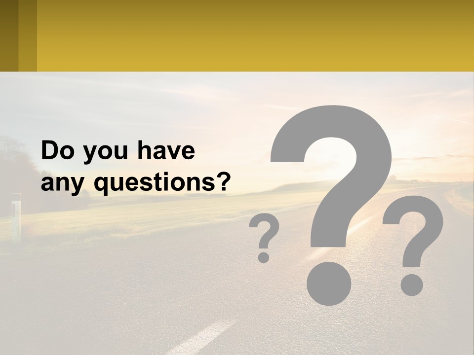 The Road Into The Distance PowerPoint Template