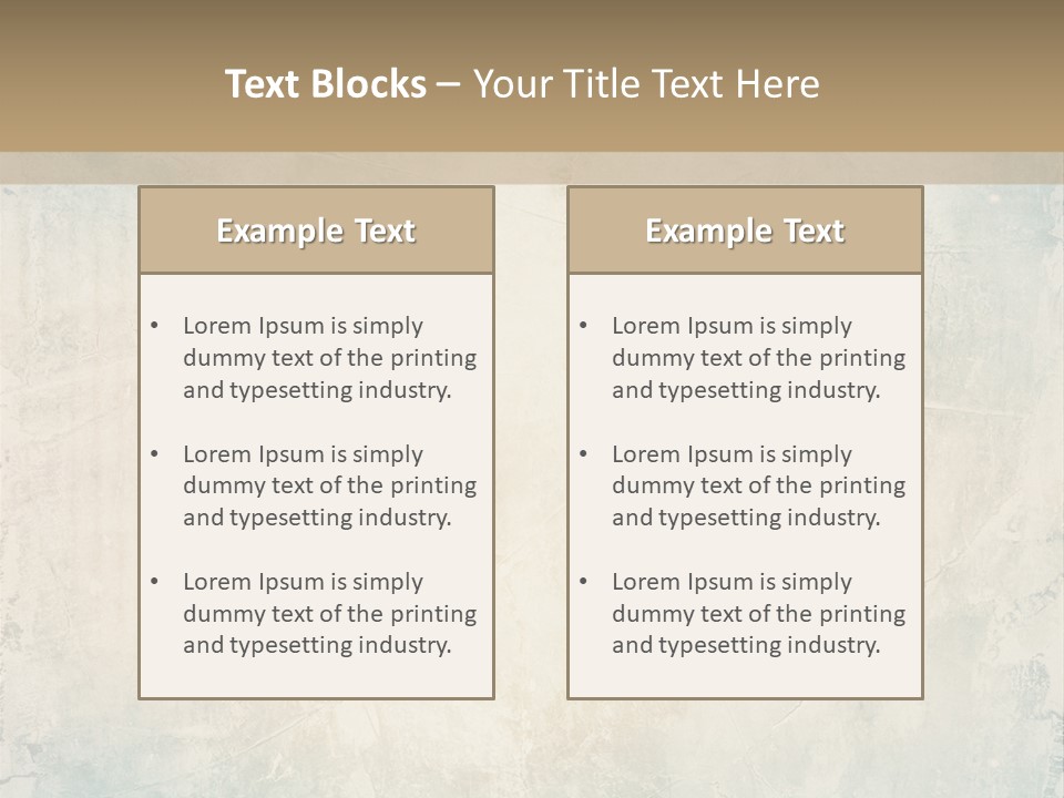 A Picture Of A Blue And Beige Background With The Words Name Of Presentation Company Name PowerPoint Template