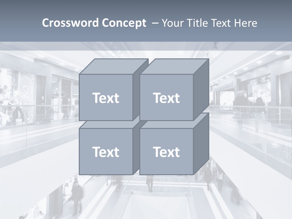A Black And White Photo Of People In An Airport PowerPoint Template