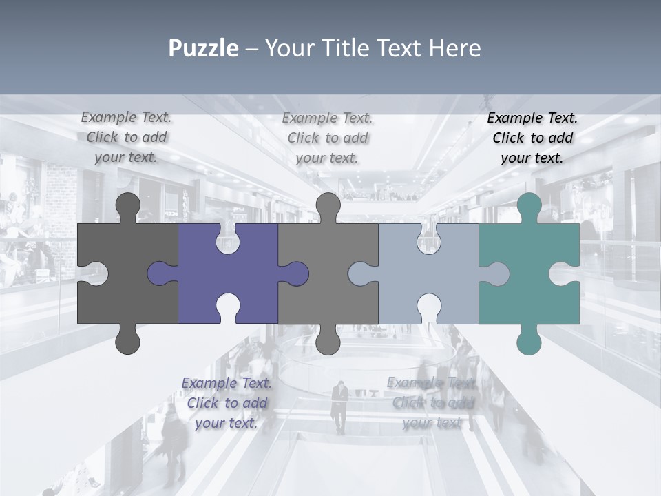 A Black And White Photo Of People In An Airport PowerPoint Template