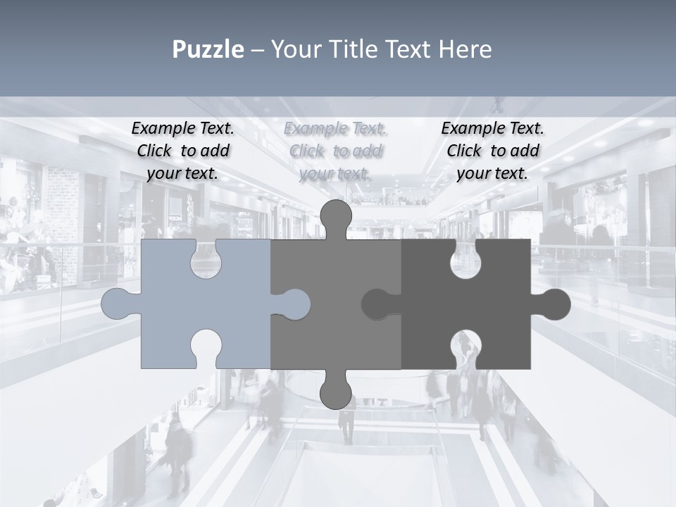 A Black And White Photo Of People In An Airport PowerPoint Template