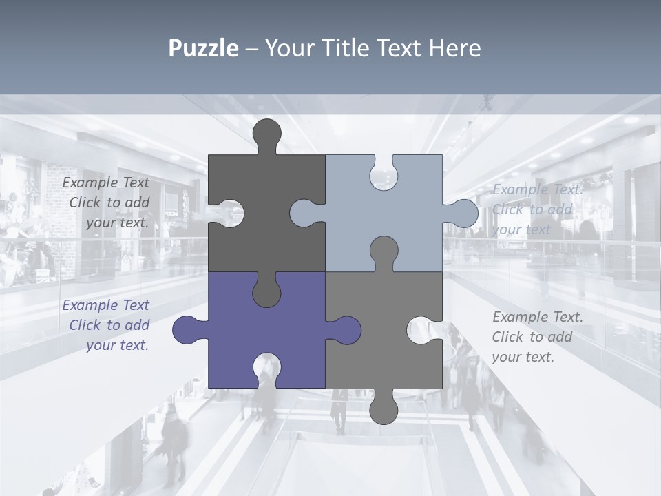 A Black And White Photo Of People In An Airport PowerPoint Template