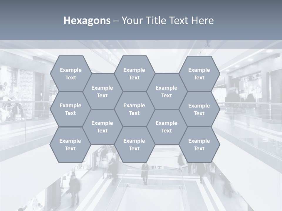 A Black And White Photo Of People In An Airport PowerPoint Template