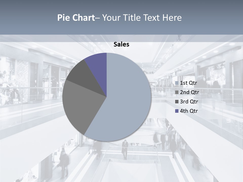 A Black And White Photo Of People In An Airport PowerPoint Template