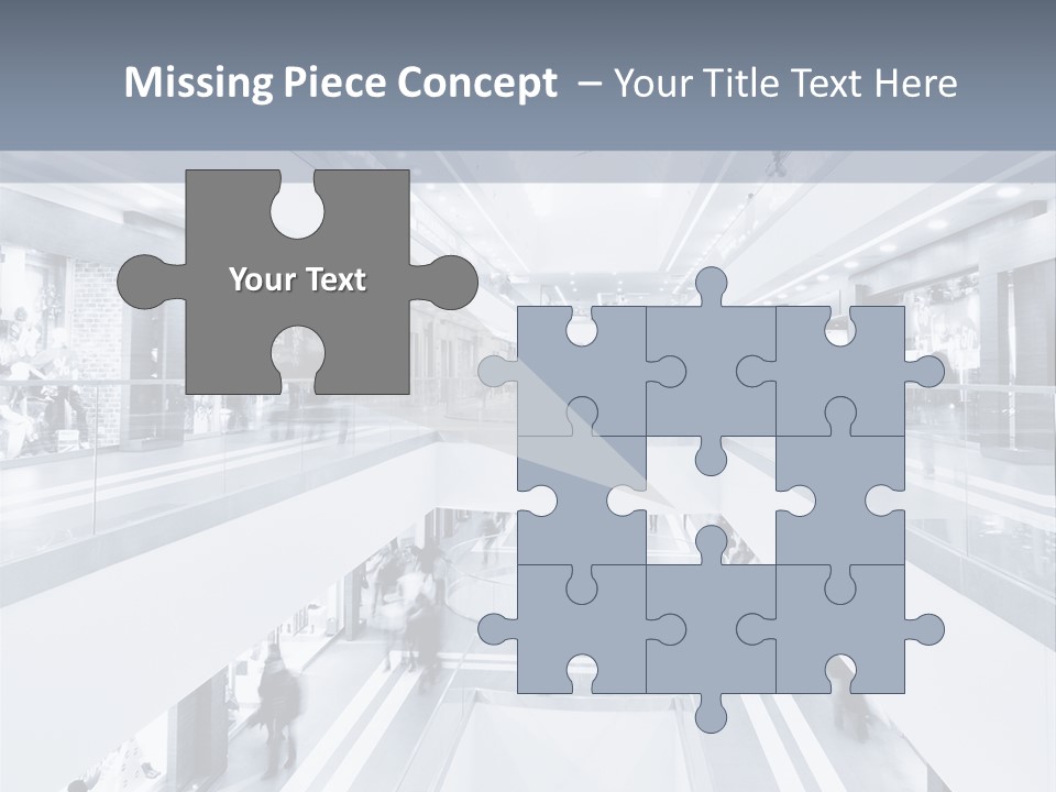 A Black And White Photo Of People In An Airport PowerPoint Template