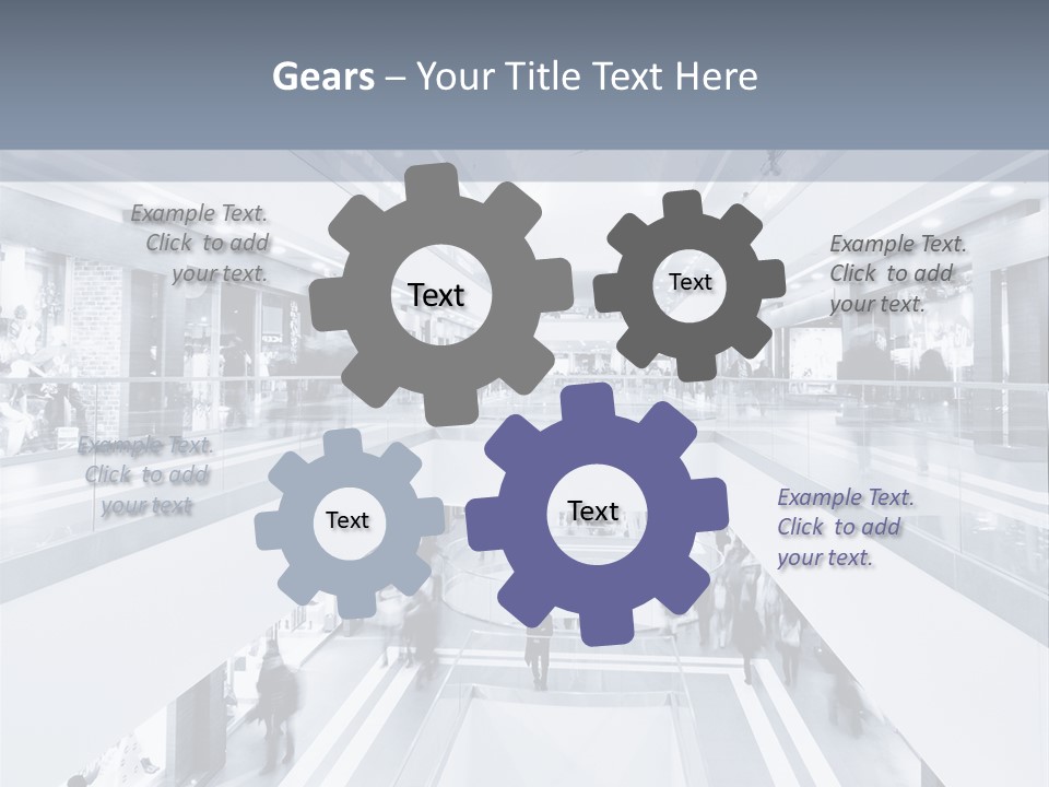 A Black And White Photo Of People In An Airport PowerPoint Template