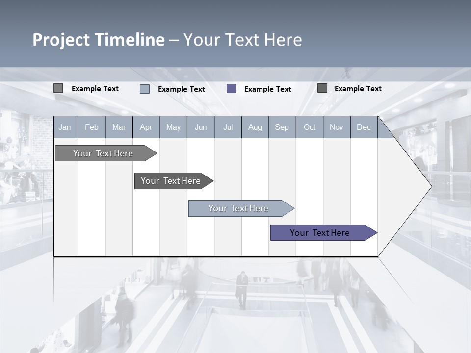 A Black And White Photo Of People In An Airport PowerPoint Template