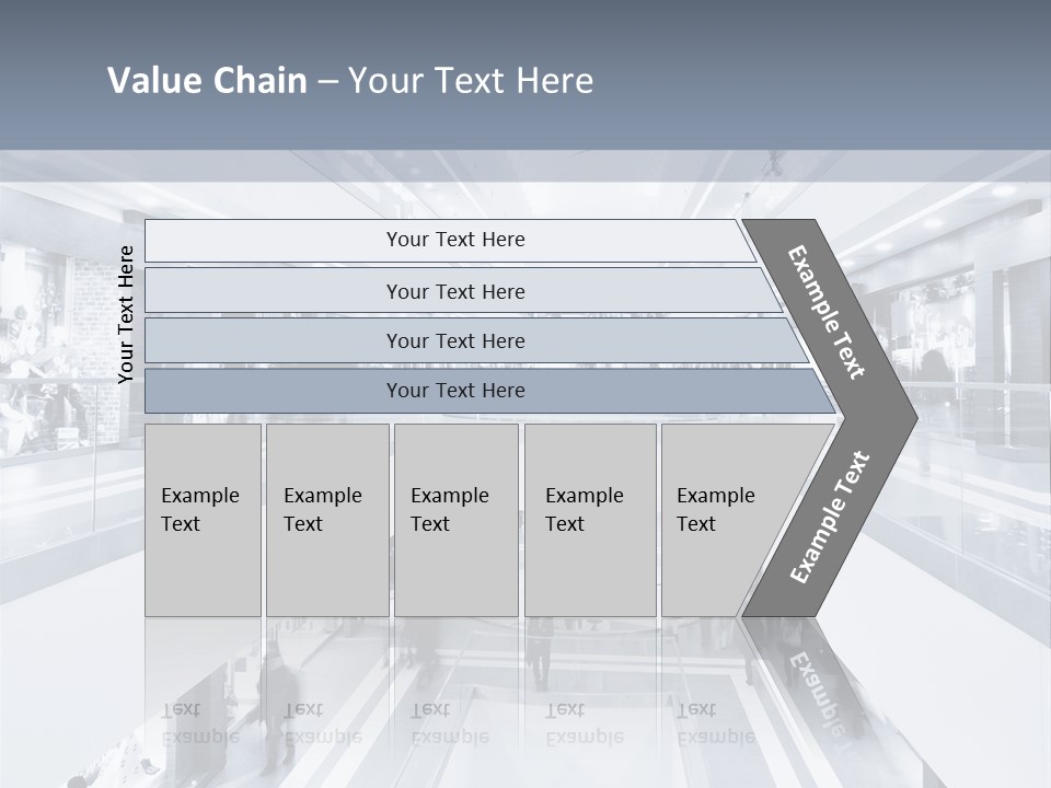 A Black And White Photo Of People In An Airport PowerPoint Template