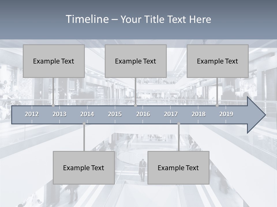 A Black And White Photo Of People In An Airport PowerPoint Template