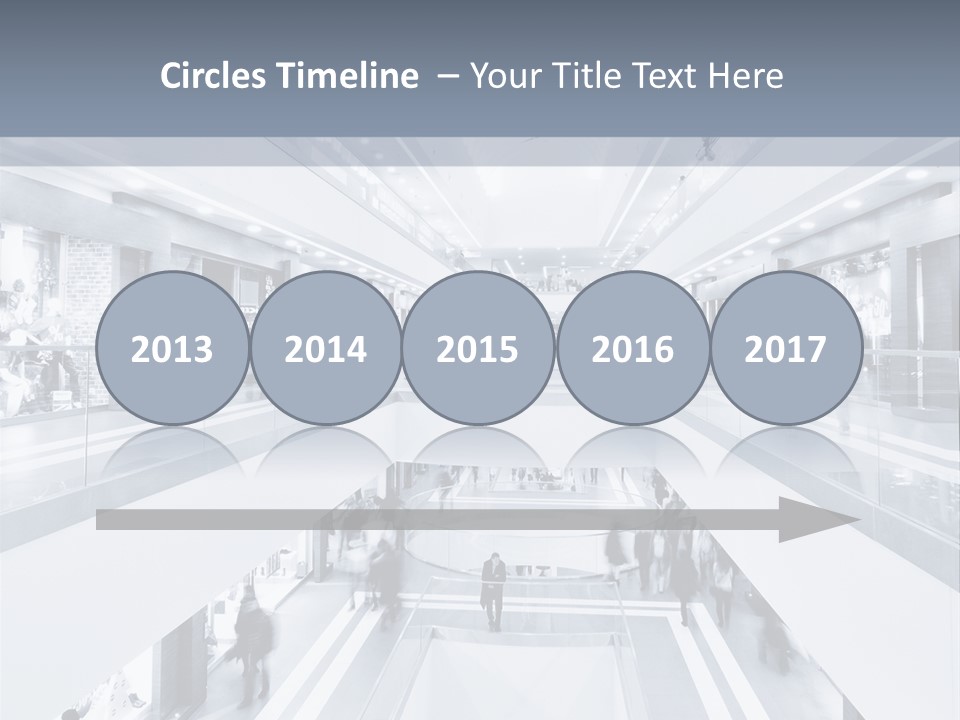 A Black And White Photo Of People In An Airport PowerPoint Template