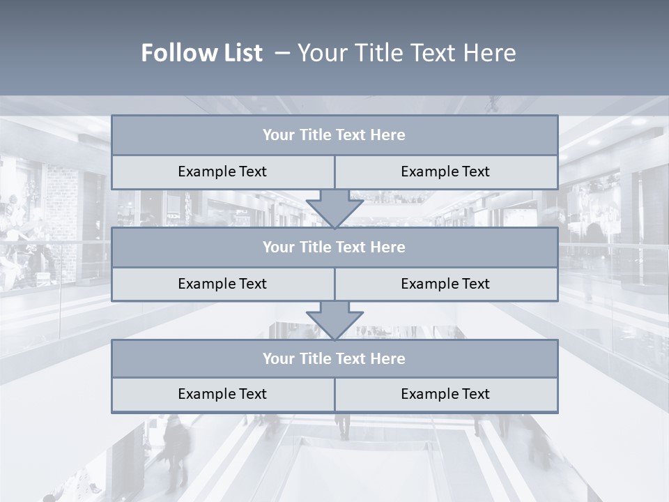 A Black And White Photo Of People In An Airport PowerPoint Template