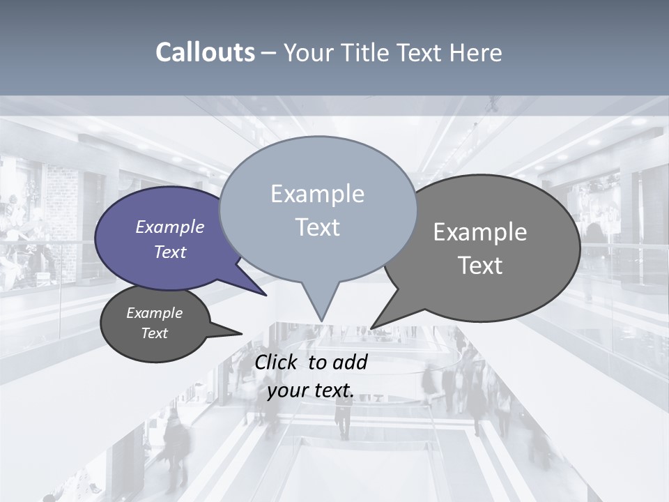 A Black And White Photo Of People In An Airport PowerPoint Template