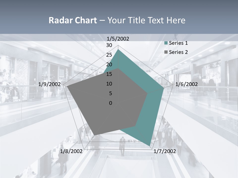 A Black And White Photo Of People In An Airport PowerPoint Template