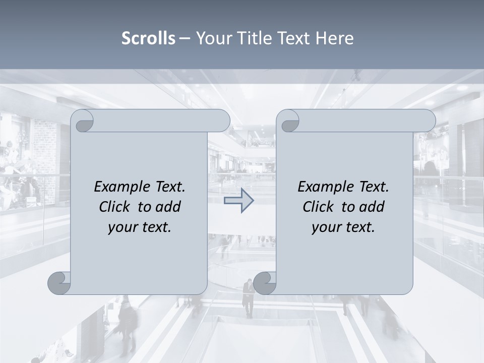 A Black And White Photo Of People In An Airport PowerPoint Template