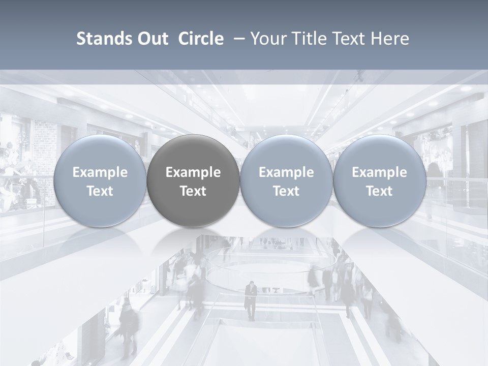 A Black And White Photo Of People In An Airport PowerPoint Template