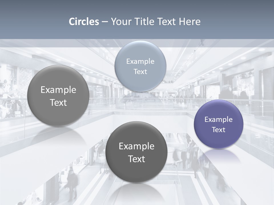A Black And White Photo Of People In An Airport PowerPoint Template