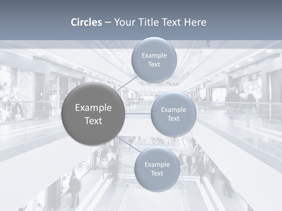A Black And White Photo Of People In An Airport PowerPoint Template