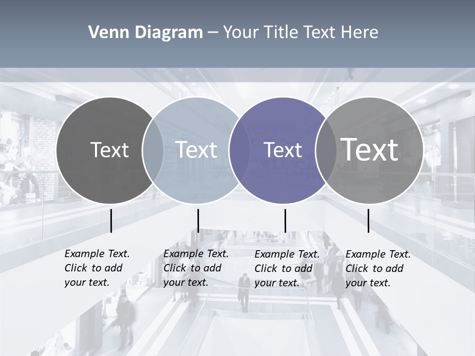 A Black And White Photo Of People In An Airport PowerPoint Template