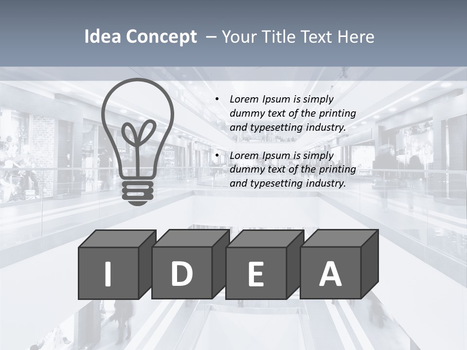 A Black And White Photo Of People In An Airport PowerPoint Template