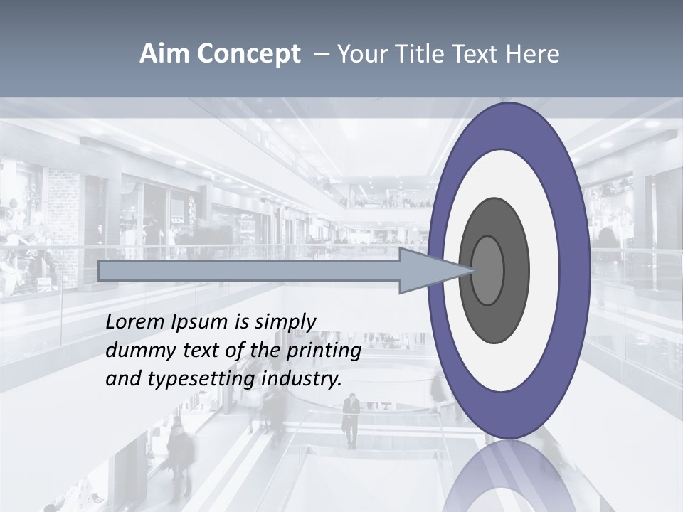 A Black And White Photo Of People In An Airport PowerPoint Template