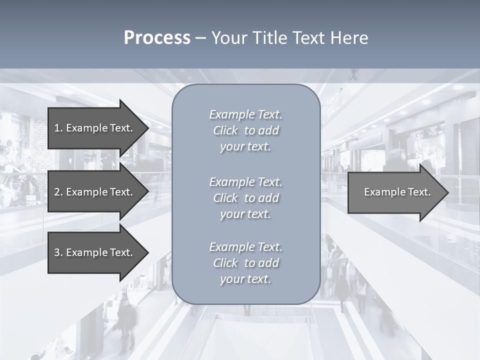 A Black And White Photo Of People In An Airport PowerPoint Template