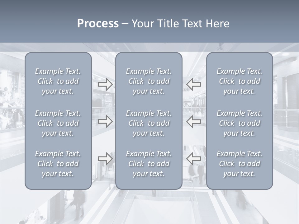 A Black And White Photo Of People In An Airport PowerPoint Template
