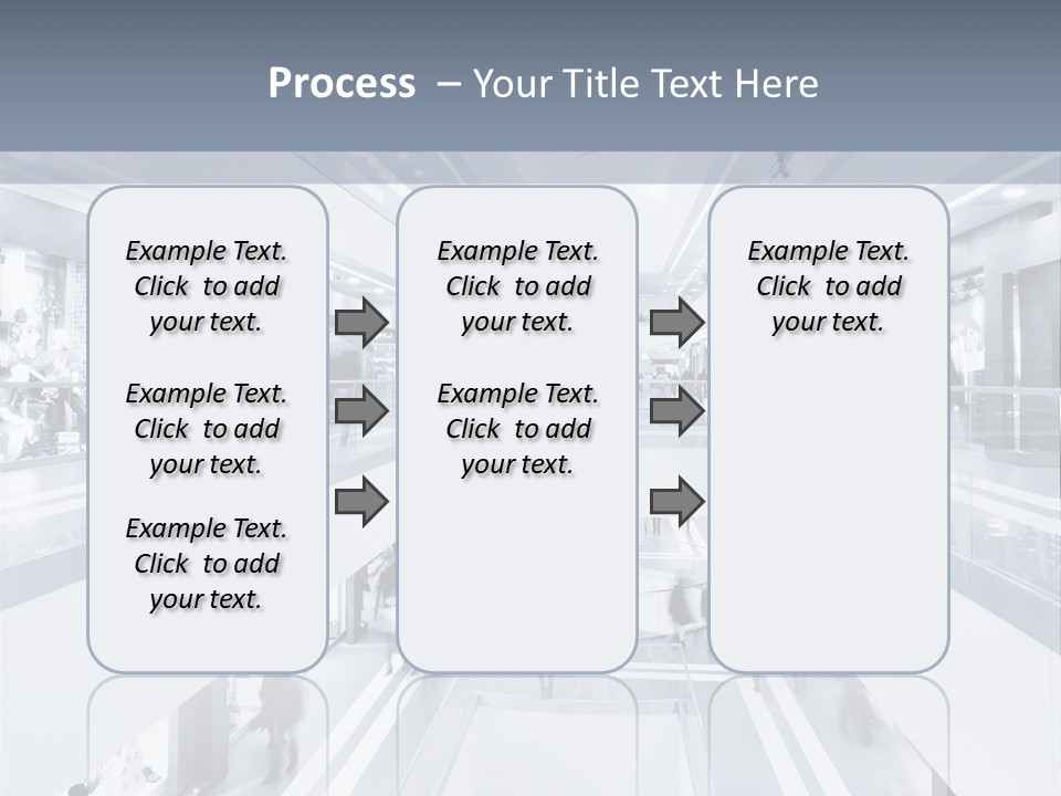 A Black And White Photo Of People In An Airport PowerPoint Template