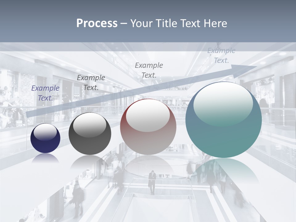A Black And White Photo Of People In An Airport PowerPoint Template