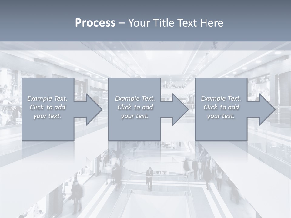 A Black And White Photo Of People In An Airport PowerPoint Template