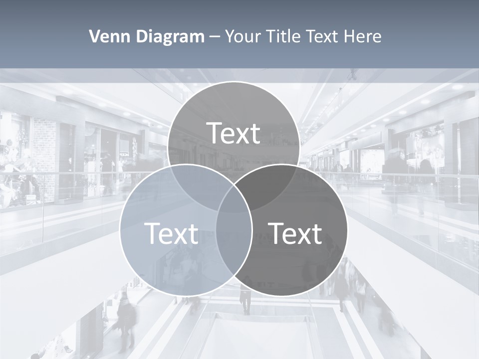A Black And White Photo Of People In An Airport PowerPoint Template