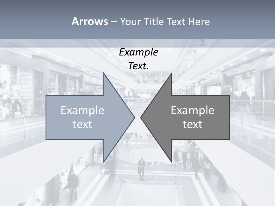A Black And White Photo Of People In An Airport PowerPoint Template