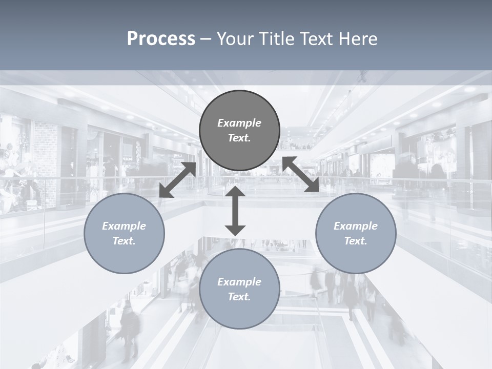 A Black And White Photo Of People In An Airport PowerPoint Template