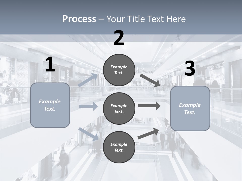 A Black And White Photo Of People In An Airport PowerPoint Template