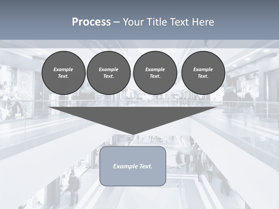 A Black And White Photo Of People In An Airport PowerPoint Template