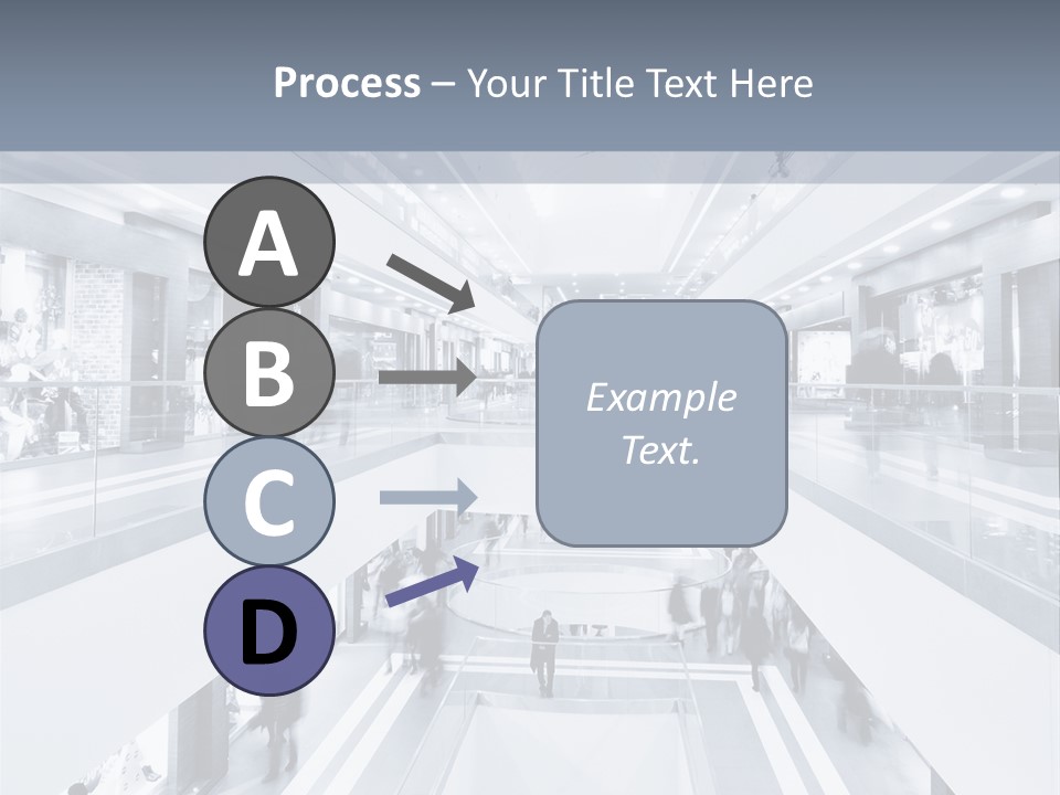 A Black And White Photo Of People In An Airport PowerPoint Template