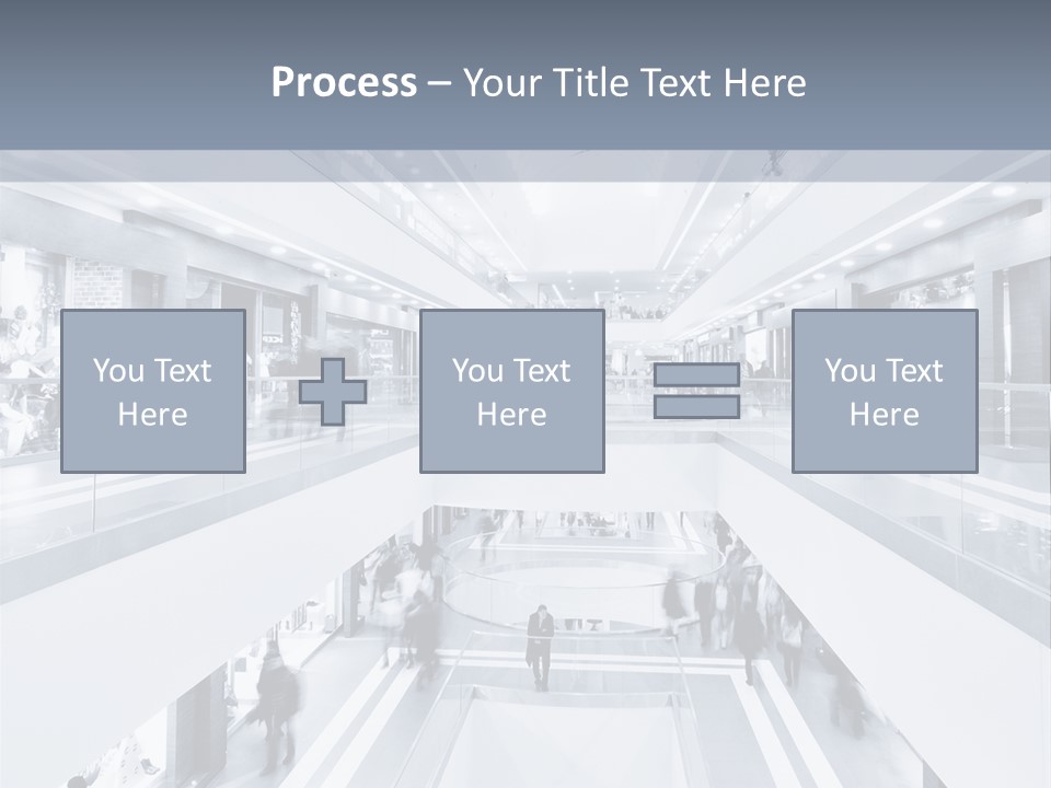 A Black And White Photo Of People In An Airport PowerPoint Template