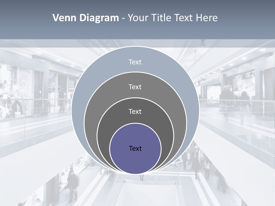 A Black And White Photo Of People In An Airport PowerPoint Template