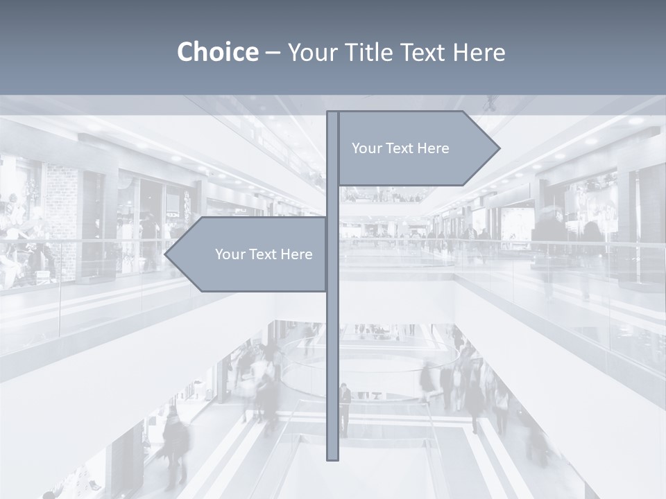A Black And White Photo Of People In An Airport PowerPoint Template