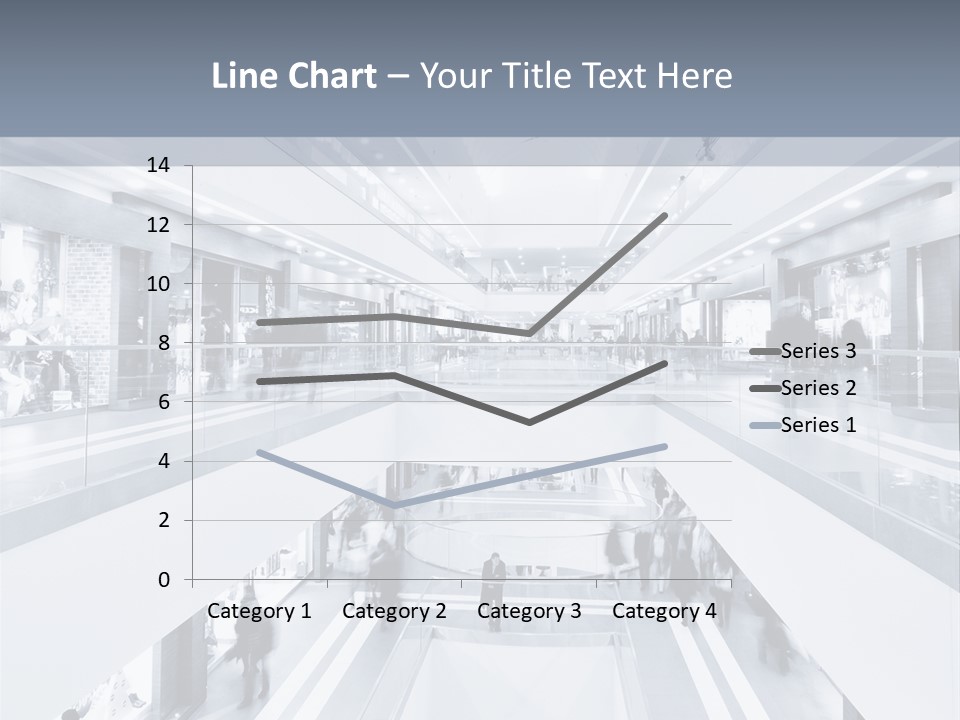 A Black And White Photo Of People In An Airport PowerPoint Template
