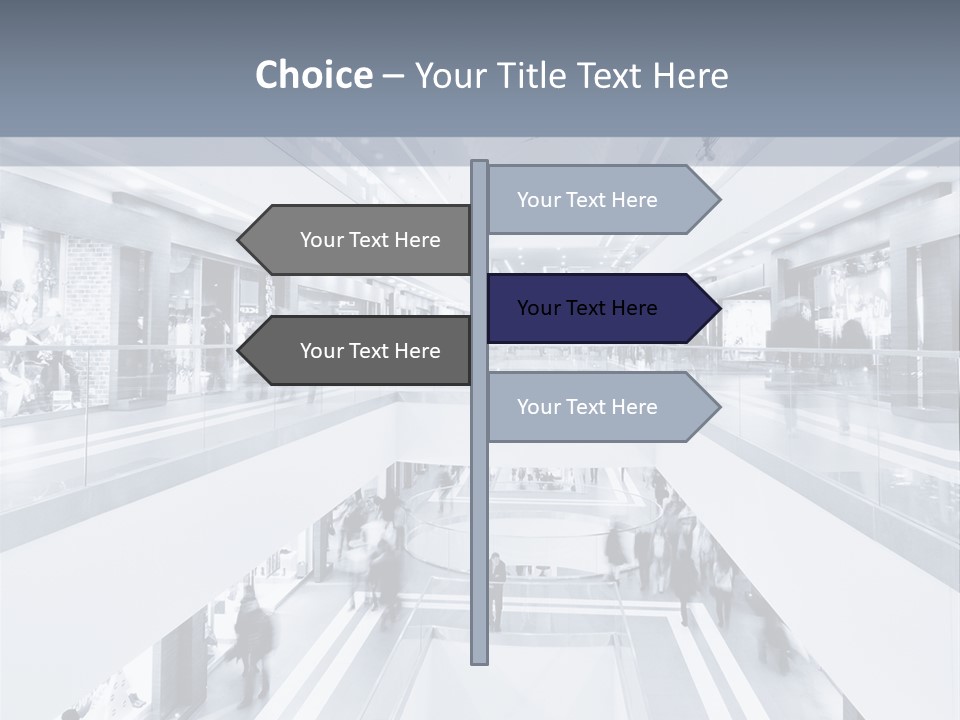 A Black And White Photo Of People In An Airport PowerPoint Template