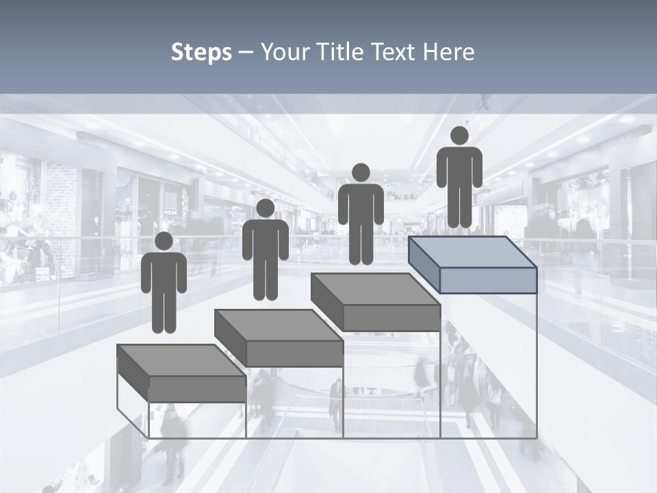 A Black And White Photo Of People In An Airport PowerPoint Template