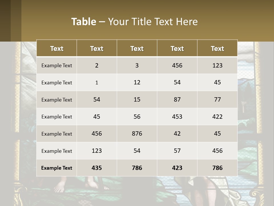 A Stained Glass Window With Jesus Holding The Cross PowerPoint Template