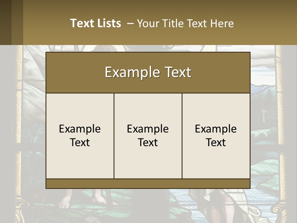 A Stained Glass Window With Jesus Holding The Cross PowerPoint Template